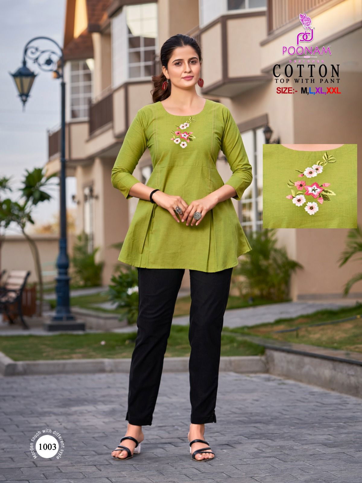 Poonam Cotton Ladies Top With Bottom Catalog